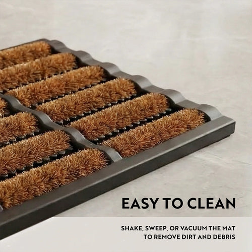 Coir Doormat Heavy Duty, Indoor Outdoor Shoe Scraper