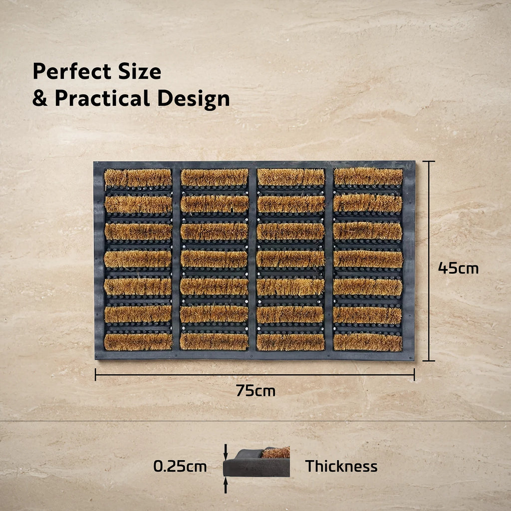 Coir Doormat Heavy Duty Non-Slip Outdoor Shoe Scraper