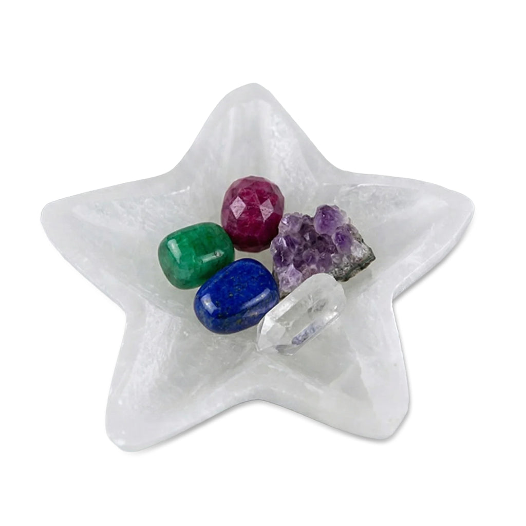 Selenite Bowl Natural Crystal Star Shape