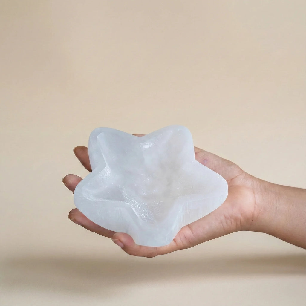 Selenite Bowl Natural Crystal Star Shape