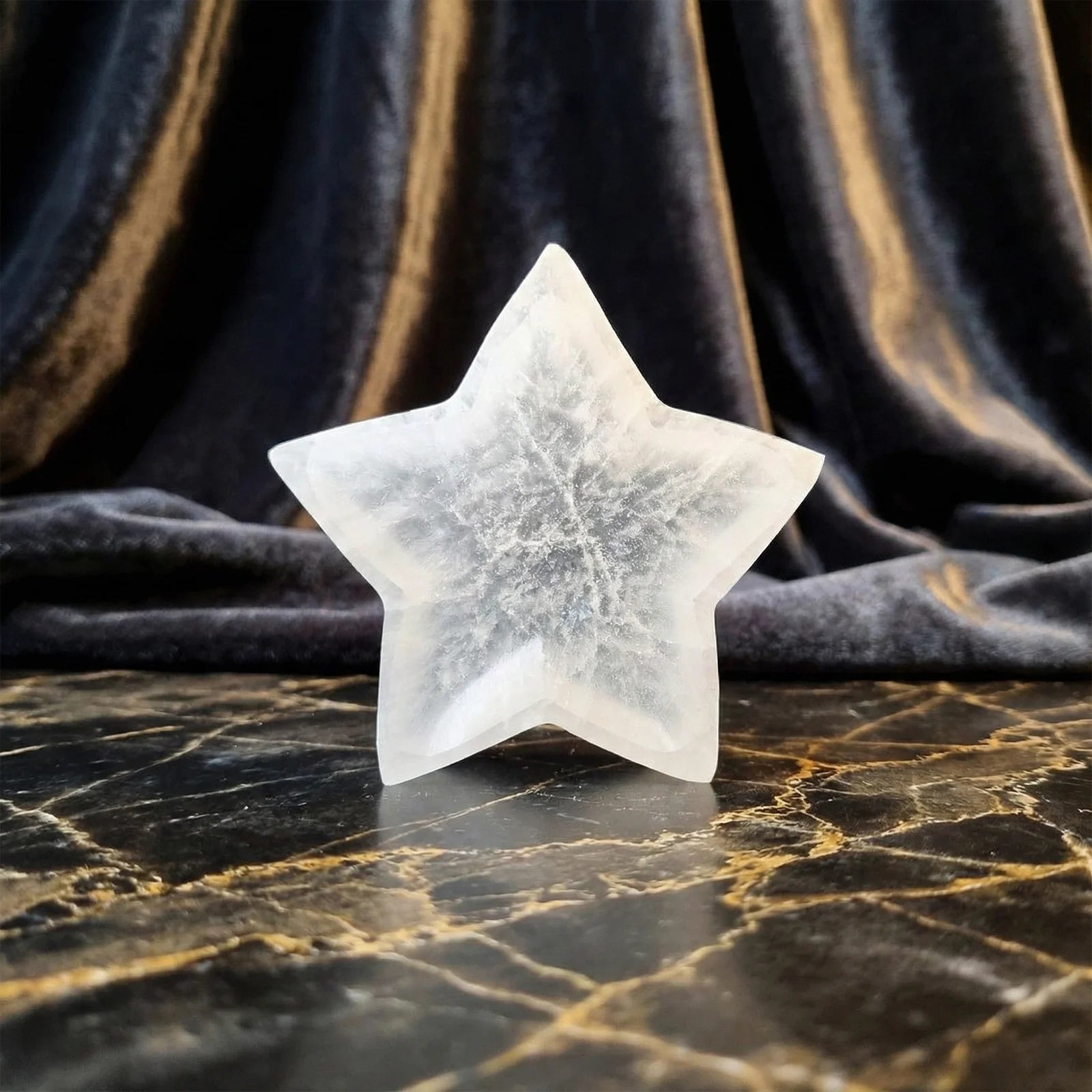 Selenite Bowl Natural Crystal Star Shape